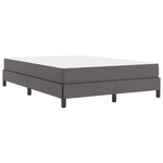 vidaXL Cadre de lit avec matelas Gris 140 x 190 cm tissu