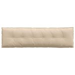 vidaXL Coussin de Dos Crème 180 x 50 cm Tissu en microfibre