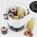 SEVERIN EA3654 Sterilisateur - capacite de 27 litres - Fonctions sterilisation et maintien au chaud pour 14 pots de 1 litre / Blanc
