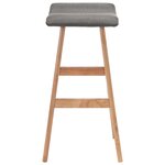 vidaXL Chaise de bar Gris foncé Tissu