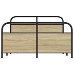 vidaXL Cadre de lit sans matelas 120x200 cm chêne sonoma