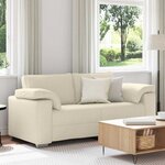 vidaXL Canapé avec coussin avec oreiller Beige 180 x 77 x 82 cm Lin