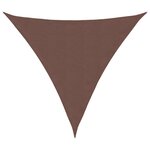 vidaXL Voile de parasol tissu oxford triangulaire 3x3x3 m marron