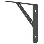 vidaXL Supports d'étagères 4 Pièces 30x2 5x15 5 cm noir acier inoxydable