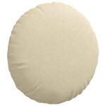 vidaXL Coussins de siège 2 Pièces Crème Ø50 x 19 cm tissu