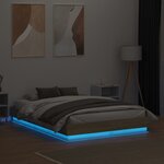 vidaXL Cadre de lit avec LED sans matelas chêne sonoma 120x190 cm