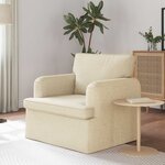 vidaXL Canapé Crème 84 x 80 x 85 cm tissu