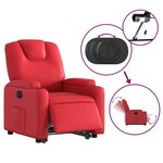 vidaXL Fauteuil inclinable électrique rouge similicuir