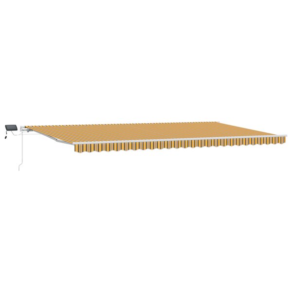 vidaXL Auvent rétractable manuel avec rayures multicolores LED 600x350 cm
