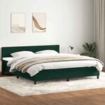 vidaXL Sommier à lattes de lit et matelas vert foncé 180x220cm velours