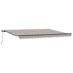 vidaXL Auvent Rétractable Gris clair 450 × 350 cm Polyester et Acier