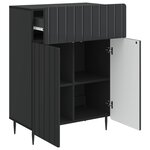 vidaXL Buffet Noir 66 x 34 5 x 92 cm Bois d'ingénierie