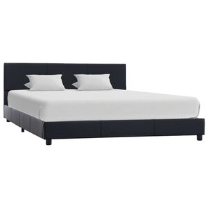 vidaXL Cadre de lit Noir Similicuir 160x200 cm