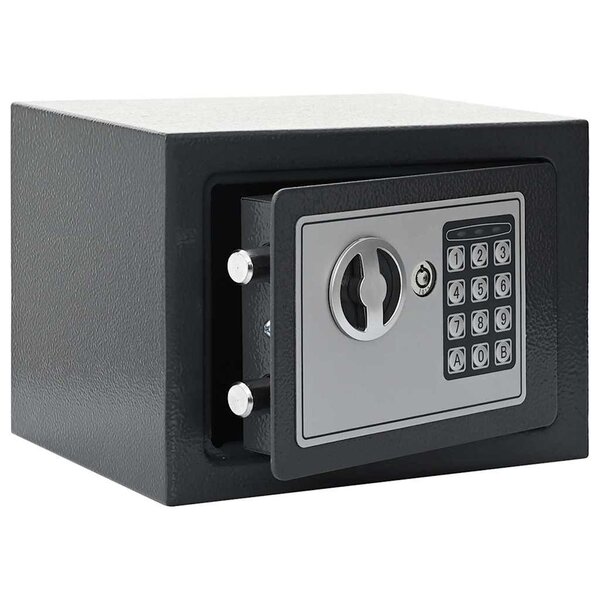 vidaXL Coffre-fort numérique Gris foncé 23 x 17 x 17 cm Acier
