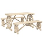 vidaXL Ensemble à manger de jardin 3 Pièces bois de sapin massif