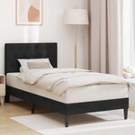 vidaXL Cadre de lit avec tête de lit Noir 90 x 200 cm Velours