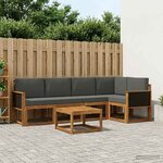 vidaXL Ensemble de canapés d'extérieur 6 Pièces Naturel et Anthracite