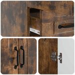 vidaXL Buffet Chêne fumé 66 x 34 5 x 92 cm Bois d'ingénierie