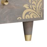 vidaXL Table basse Gris 80 x 54 x 40 cm bois de manguier massif