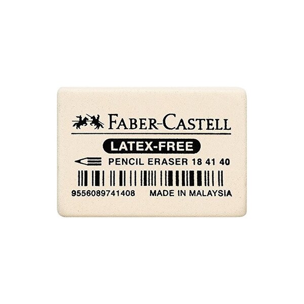 FABER-CASTELL 1 Gomme en caoutchouc 7041-40  blanc