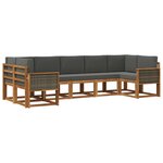 vidaXL Ensemble de canapés d'extérieur 7 pc Naturel et Anthracite