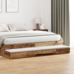 Tiroirs de lit vidaXL en bois ancien 180x36 5x16 5 cm en bois d'ingénierie