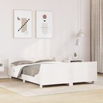 vidaXL Cadre de lit sans matelas blanc 140x190 cm bois de pin massif