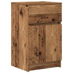 vidaXL Table de chevet vieux bois 39x35x65 cm bois d’ingénierie