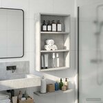 vidaXL Armoire murale de salle de bain Gris Béton 40 x 10 x 60 5 cm