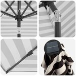 vidaXL Parasol de jardin avec lampes LED 230 x 230 cm Polyester