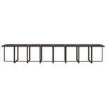 vidaXL Ensemble à dîner de jardin coussins 21Pièces Marron Résine tressée