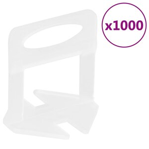 vidaXL Clips de nivellement de carreaux 1000 Pièces 2 mm