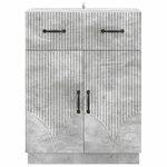 vidaXL Buffet Gris béton 66 x 34 5 x 87 cm Bois d'ingénierie