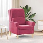vidaXL fauteuil Rouge bordeaux 76 x 94 x 102 cm Velours