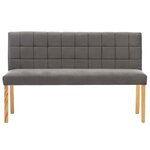 Banc banquette 140 x 56 x 86 cm gris velours 02_0010902