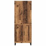vidaXL Haut Armoire 2 Pièces Bois Ancien Bois Aggloméré et Verre