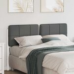 vidaXL Tête de lit capitonnée Blanc et gris clair 150 cm Pin massif