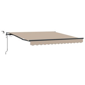 vidaXL Auvent rétractable Beige 350 x 250 cm Polyester