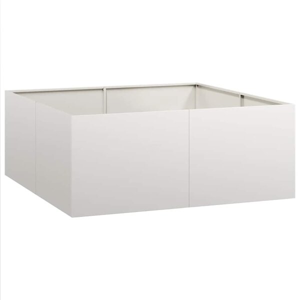 vidaXL Jardinière 100x100x40 cm acier inoxydable