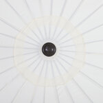 Parasol inclinable rond avec manivelle aluminium fibre de verre polyester diamètre 2 60 m coloris crème