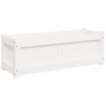 vidaXL Jardinière blanc 90x31x31 cm bois massif de pin