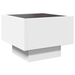 vidaXL Table d'appoint avec LED blanc 40x40x30 cm bois d'ingénierie