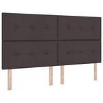 Lit à ressort vidaXL avec matelas Marron Foncé 180x200 cm Tissu