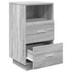 vidaXL Tables de chevet 2 Pièces avec 2 tiroirs sonoma gris 36x36x68 cm