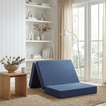 vidaXL Canapé-lit pliable 100 x 67 x 45 cm Bleu