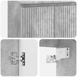 vidaXL Vanité de lavabo mural Gris béton 53 x 35 x 63 cm