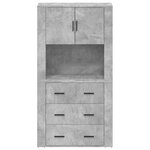 vidaXL Buffet haut Gris béton Bois d'ingénierie