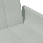 vidaXL Canapé-lit à 2 places avec repose-pied gris clair velours