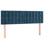 vidaXL Tête de lit à LED Bleu foncé 144x5x78/88 cm Velours