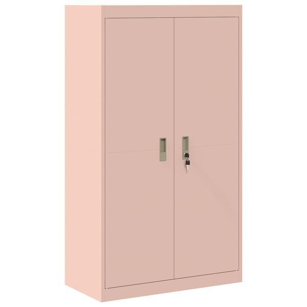 vidaXL Armoire de rangement 2 Pièces Rose 80 x 40 x 140 cm Acier